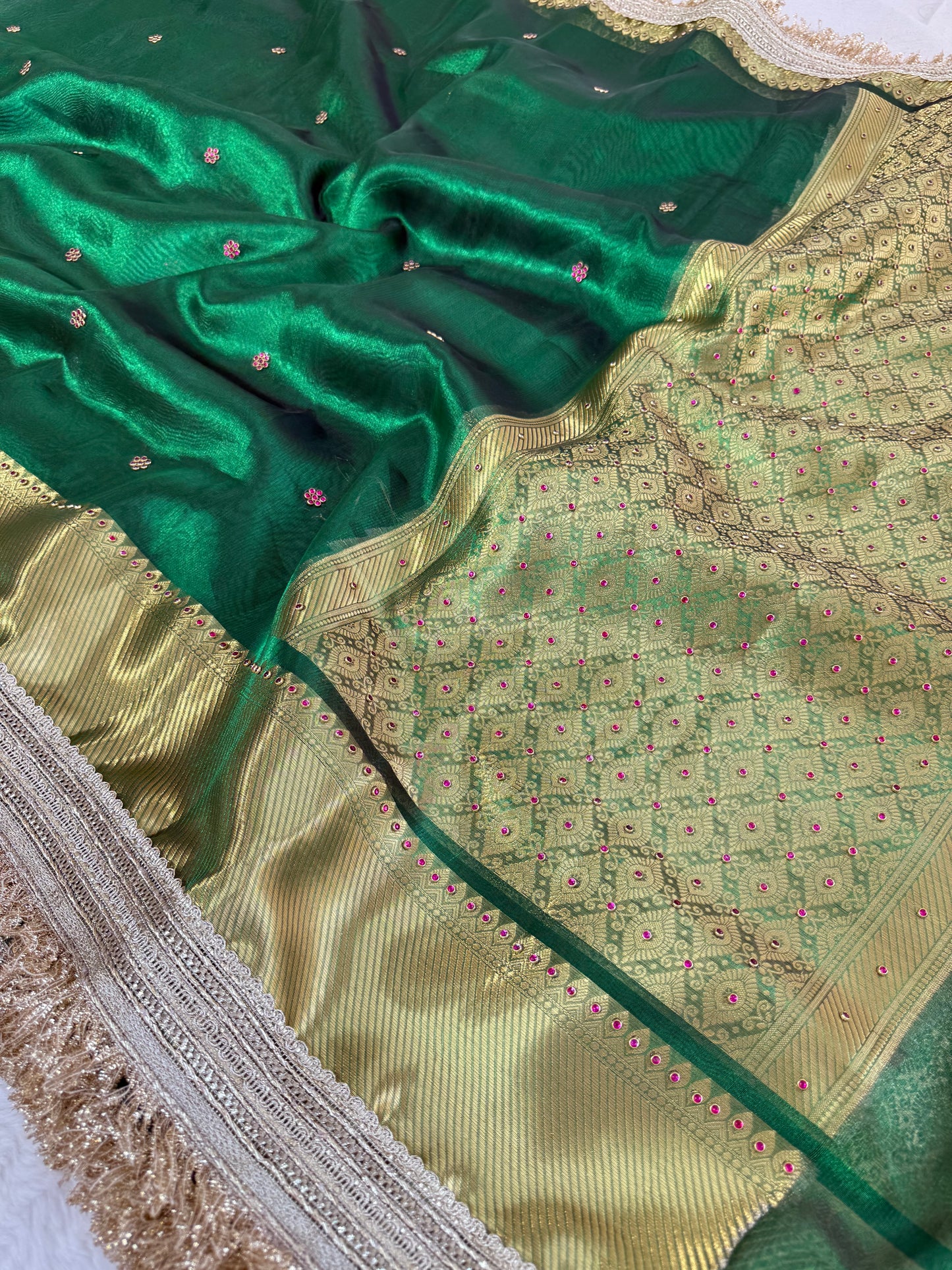 Banarasi Handloom Soft Tissue Silk Saree