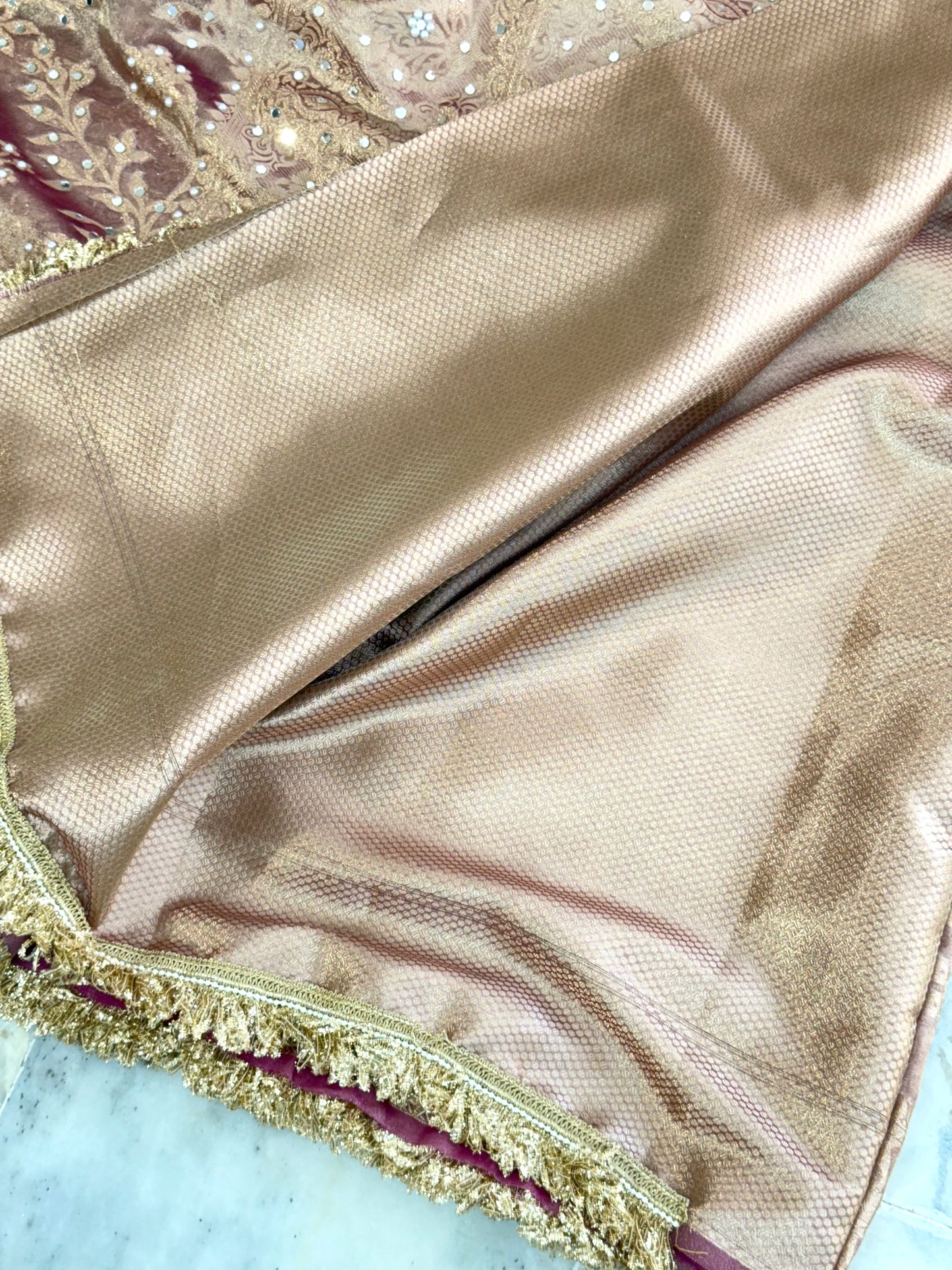Banarasi Mirror Work Tissue Silk Saree