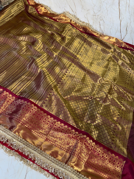 Banarasi Handloom Bridal Wear Soft Silk Saree