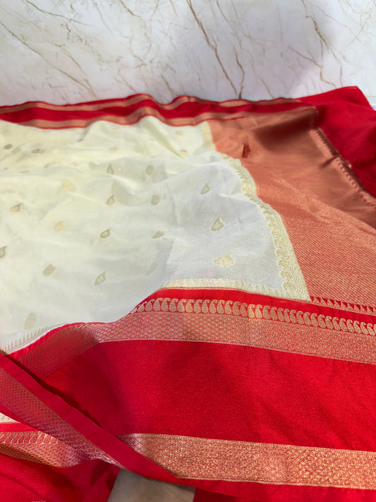 Banarasi Khaddi Semi Georgette Silk Saree