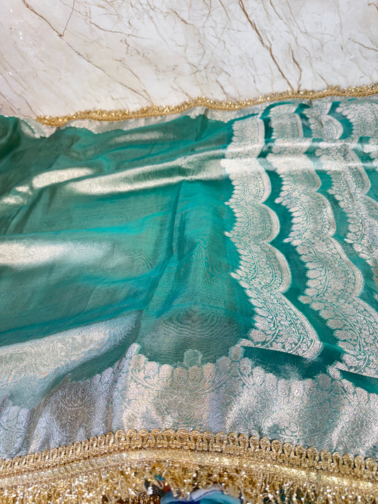 Banarasi Handloom Soft Tissue Silk Saree