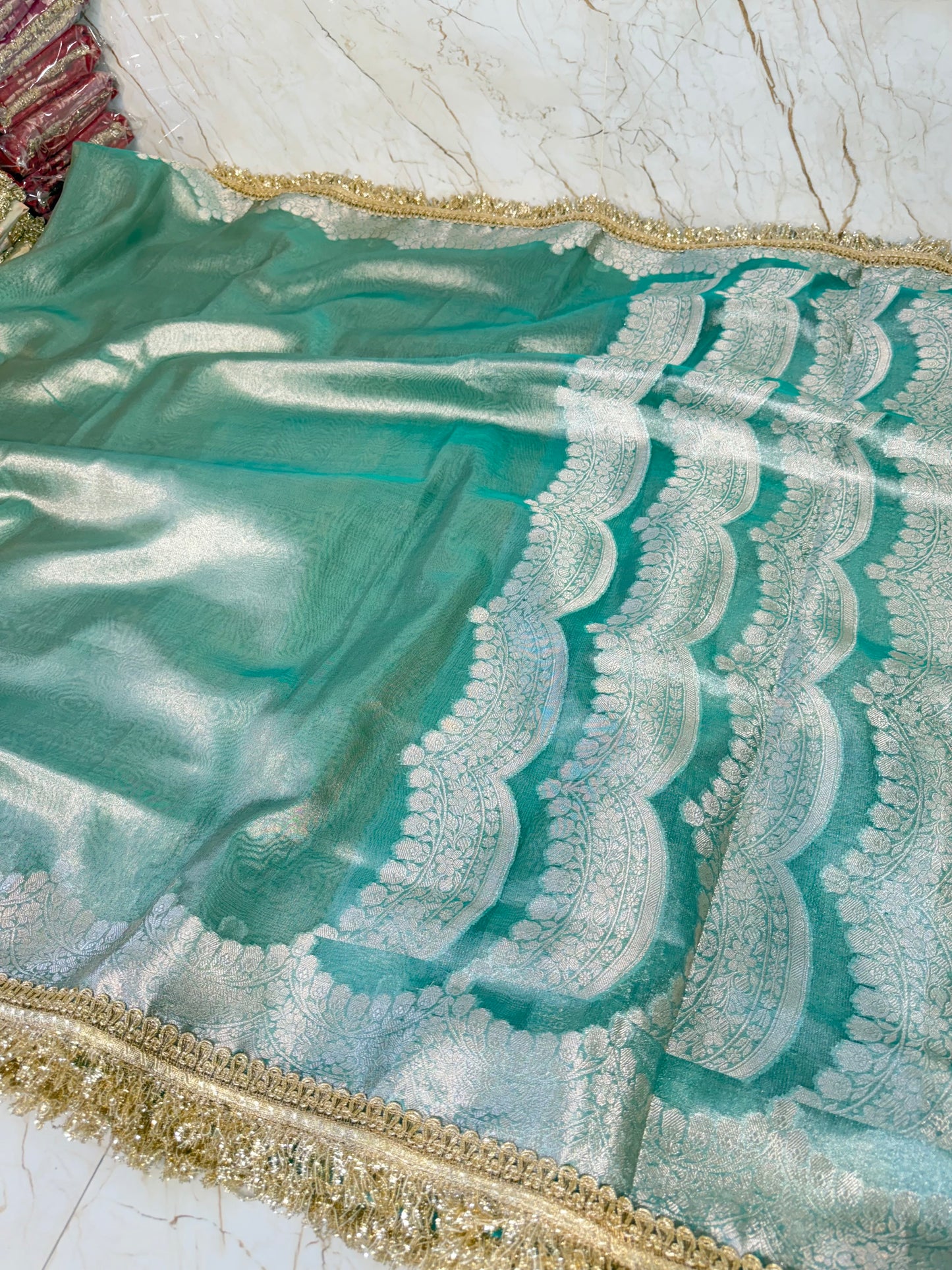 Banarasi Handloom Soft Tissue Silk Saree