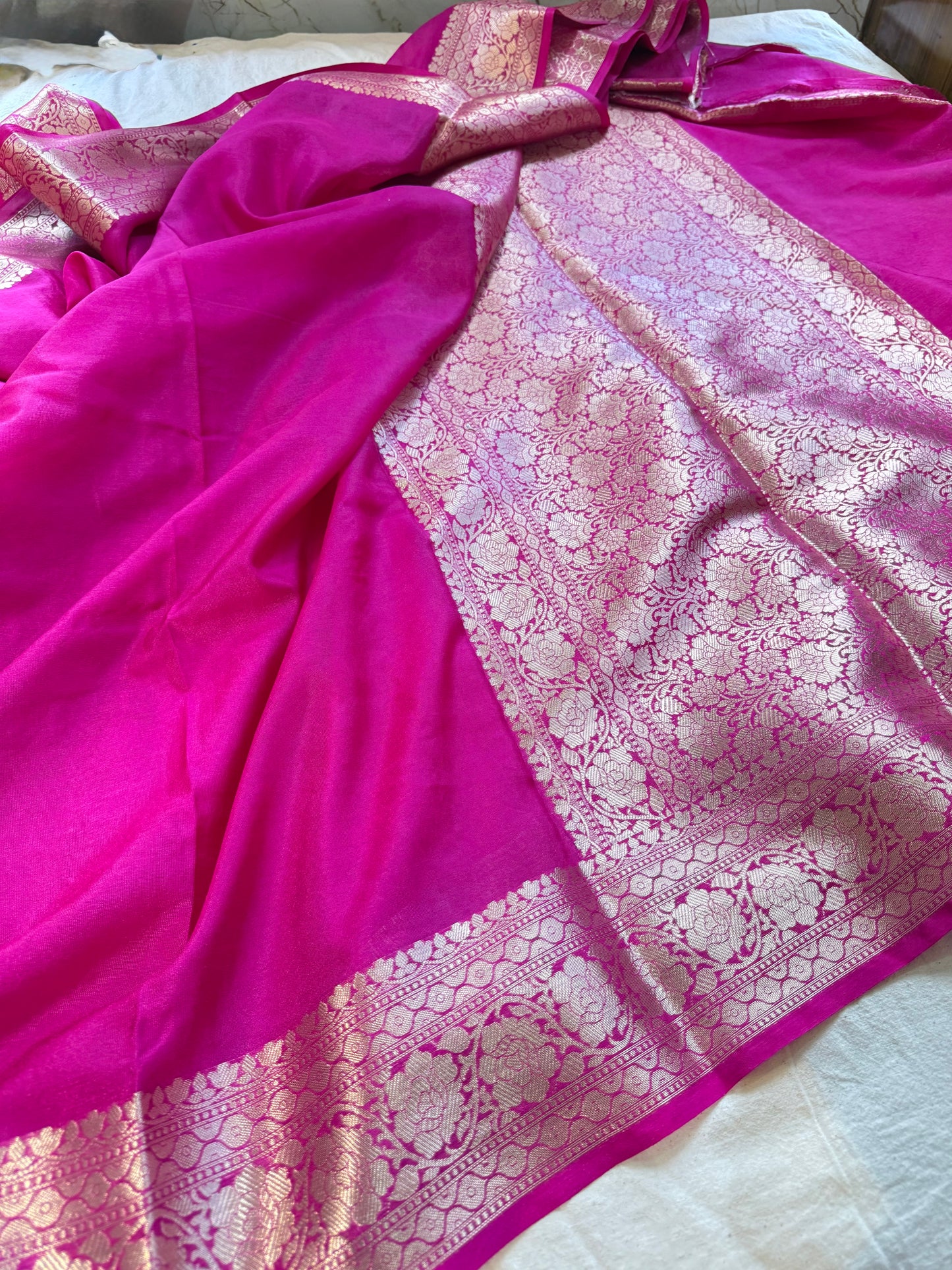 Banarasi Khaddi Semi Georgette Silk Saree
