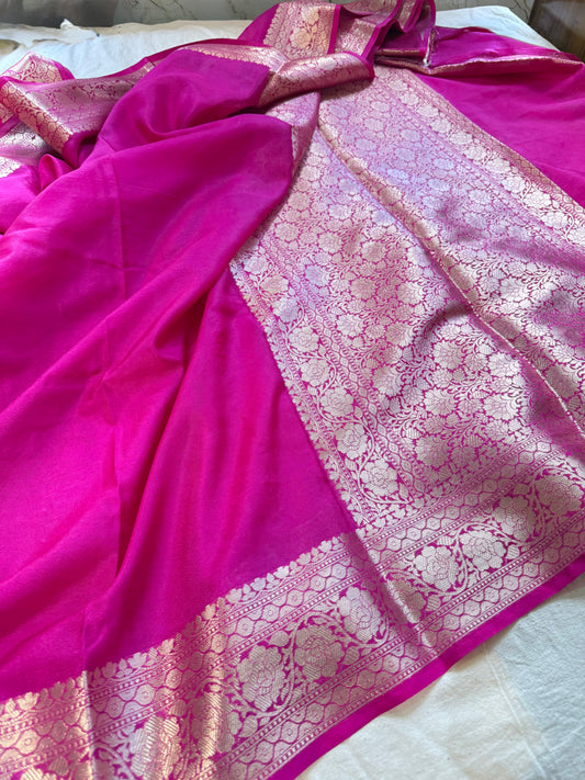 Banarasi Khaddi Semi Georgette Silk Saree