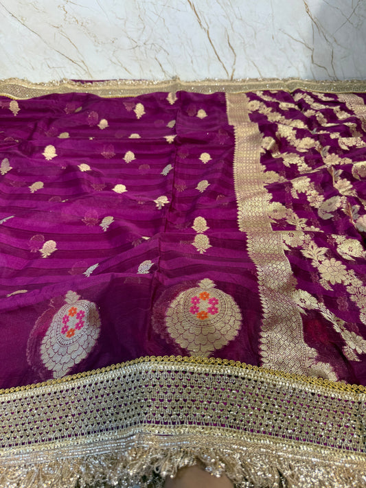 Banarasi Handloom Soft Kora Silk Saree
