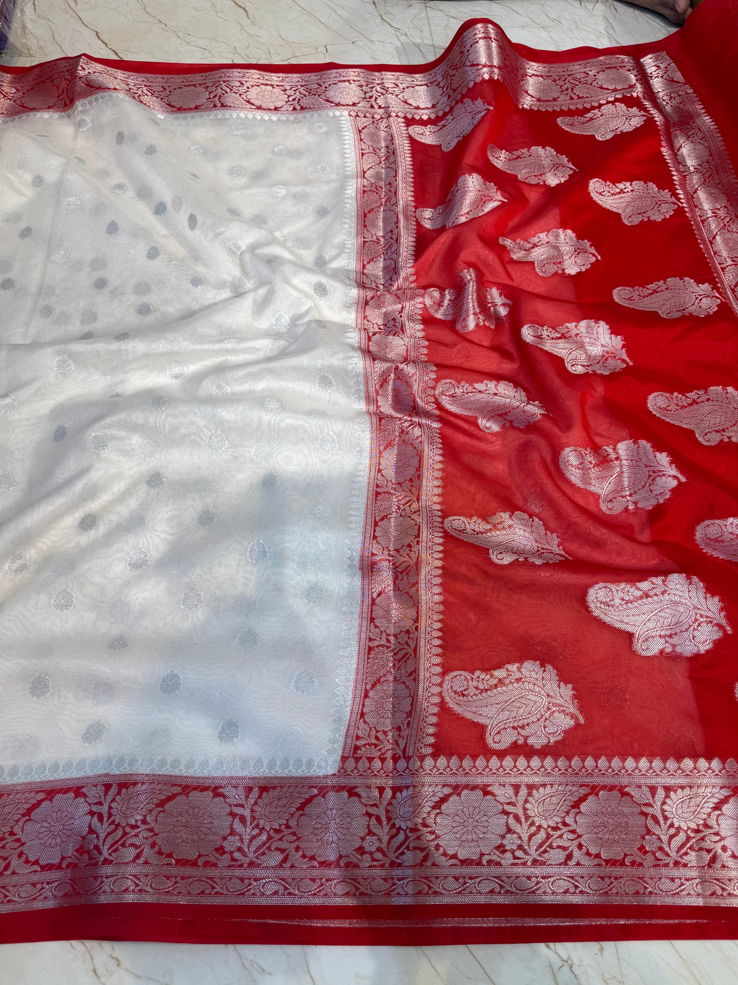 Banarasi Khaddi Semi Georgette Silk Saree