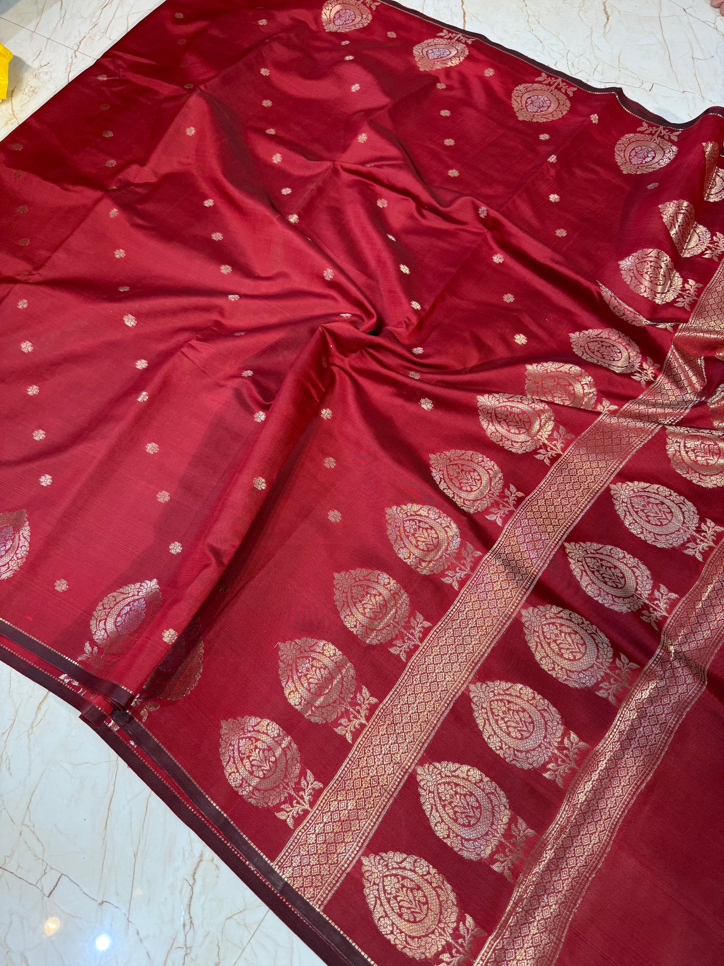 Banarasi Handloom Raw Mnago Soft Silk Saree