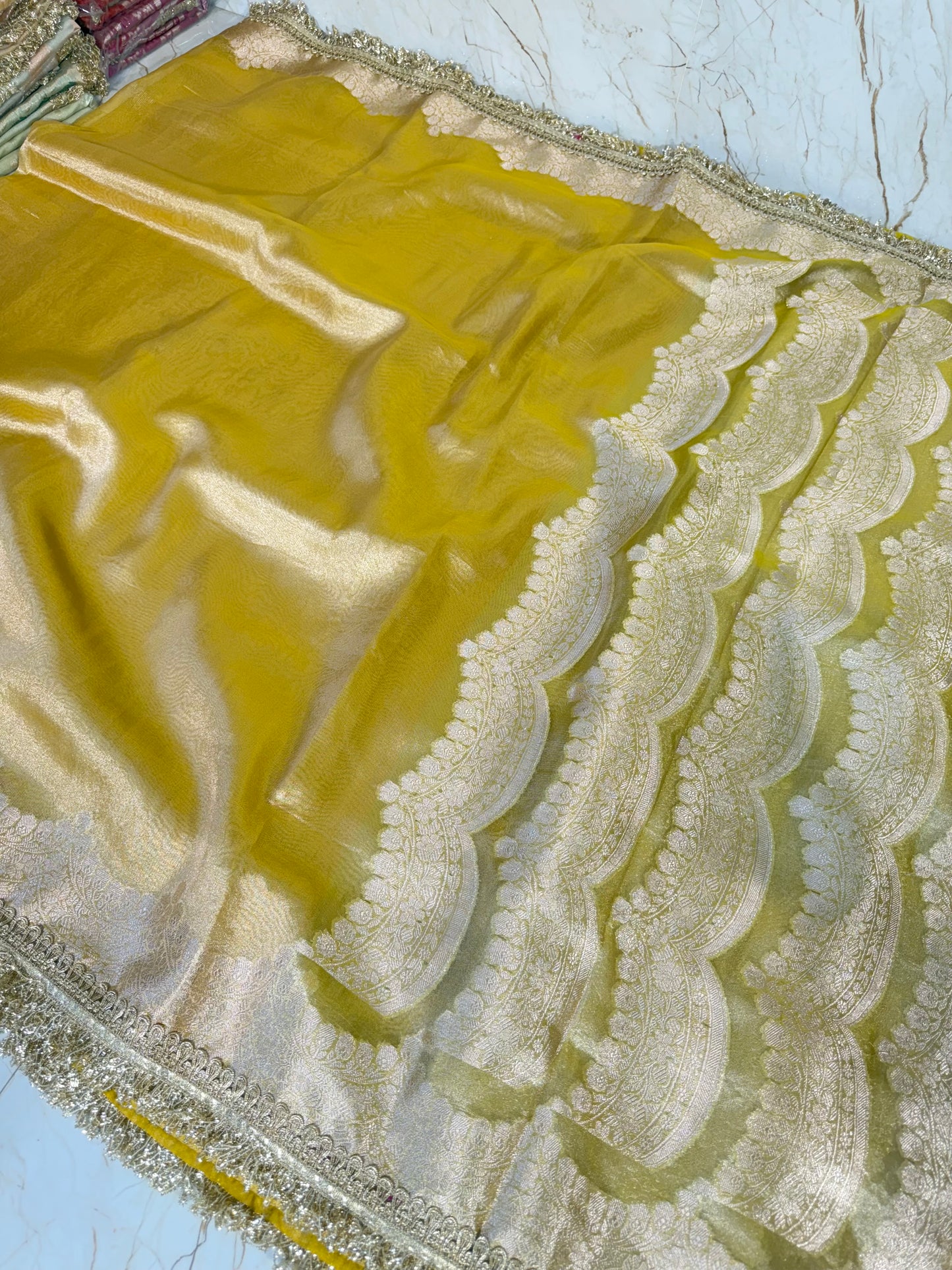 Banarasi Handloom Soft Tissue Silk Saree