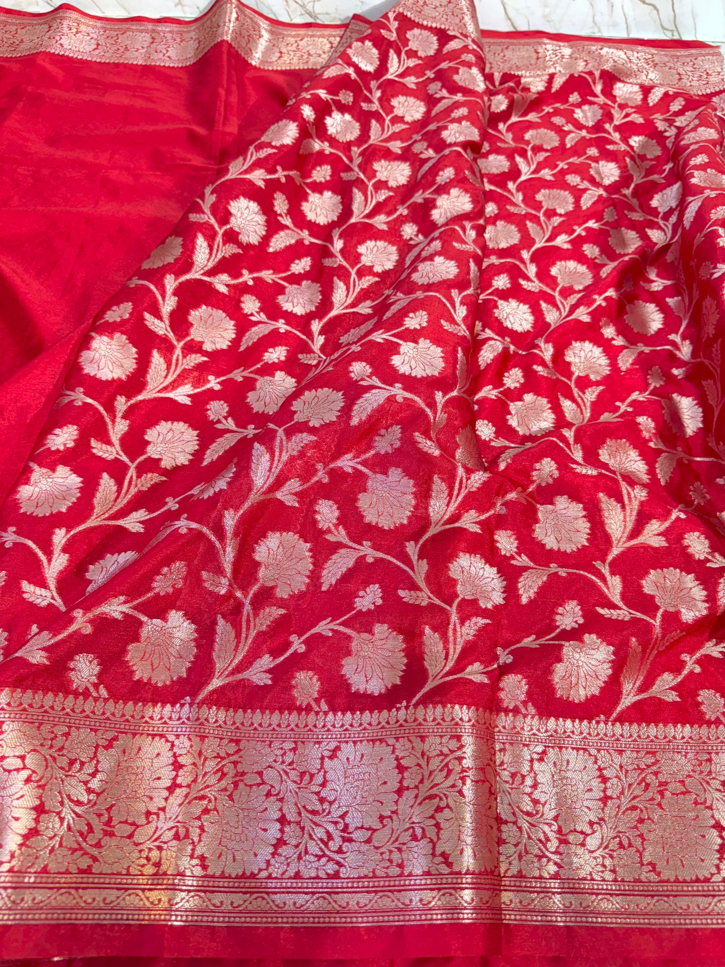 Banarasi Khaddi Semi Georgette Silk Saree