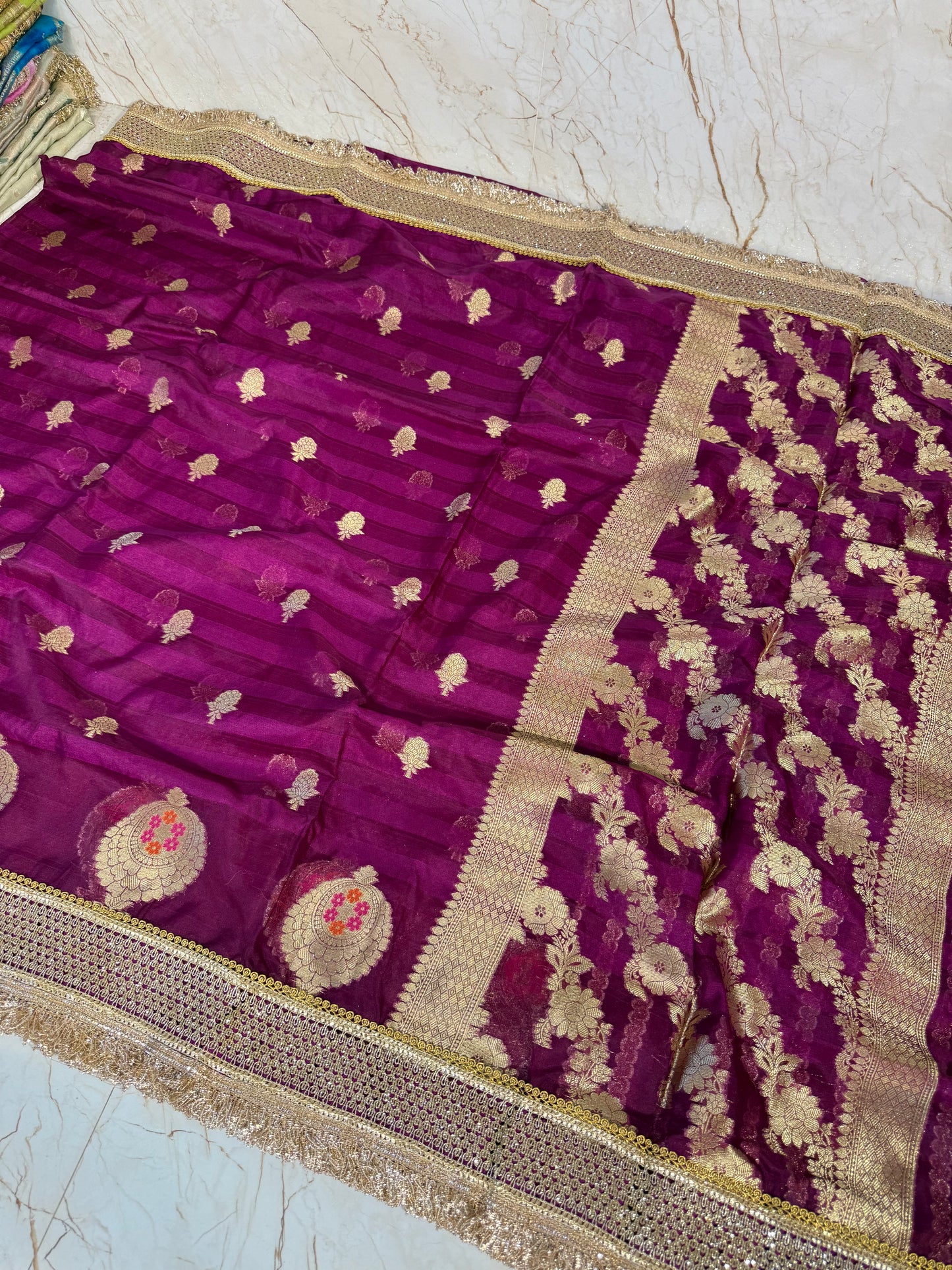 Banarasi Handloom Soft Kora Silk Saree