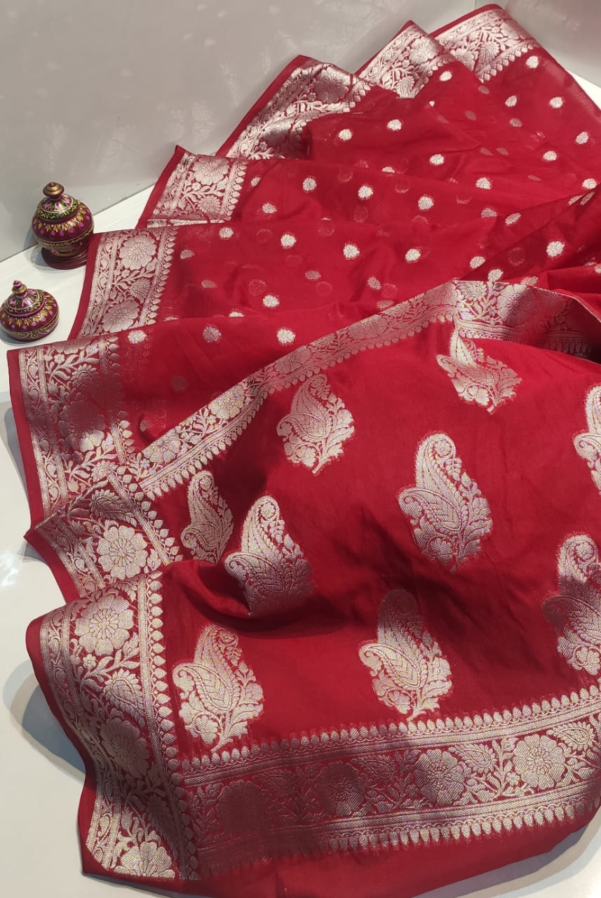 Banarasi Khaddi Georgette Silk Saree