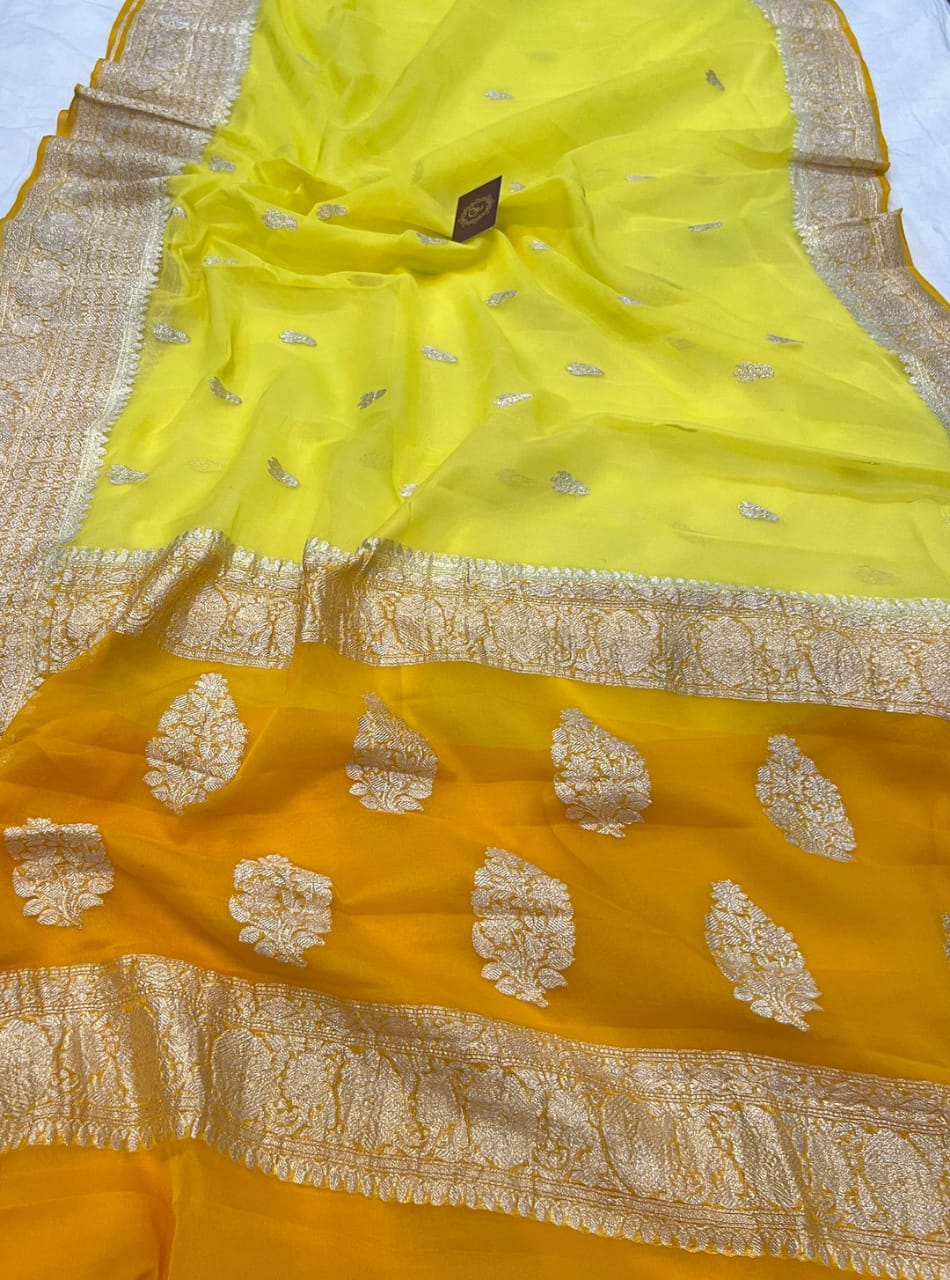 Banarasi Handloom Soft Georgette Silk Saree