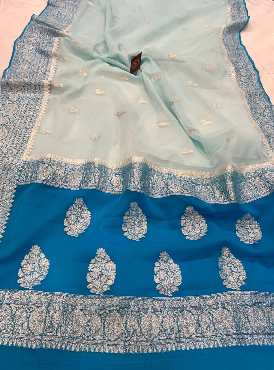 Banarasi Handloom Soft Georgette Silk Saree