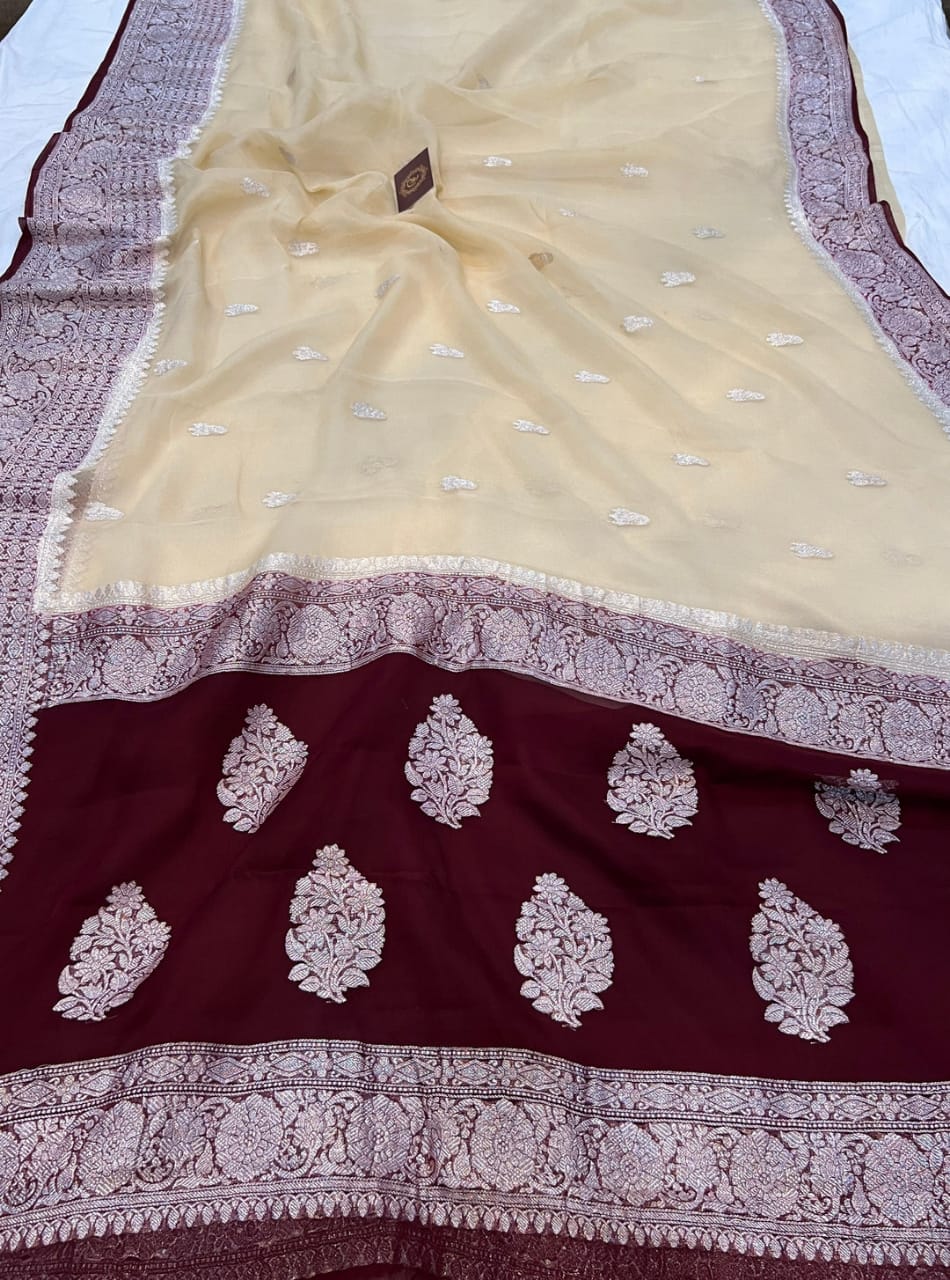 Banarasi Handloom Soft Georgette Silk Saree