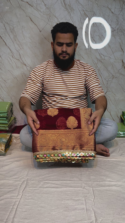 Banarasi Handloom Soft Kora Silk Saree