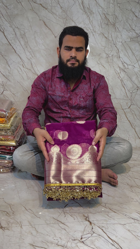 Banarasi Handloom Soft Kora Silk Saree