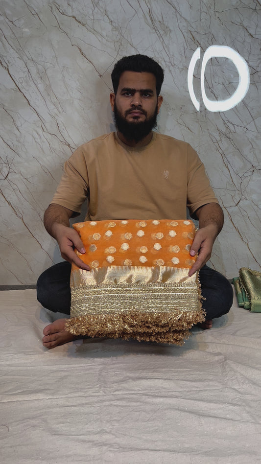 Banarasi Handloom Soft Kora Silk Saree