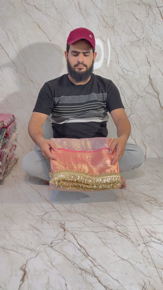 Banarasi Handloom Bridal Wear Soft Silk Saree