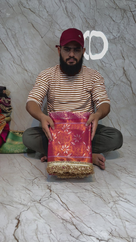 Banarasi Handloom Soft Mushru Silk Saree