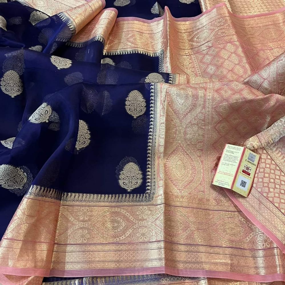 Banarasi Handloom Soft Kora Silk Saree