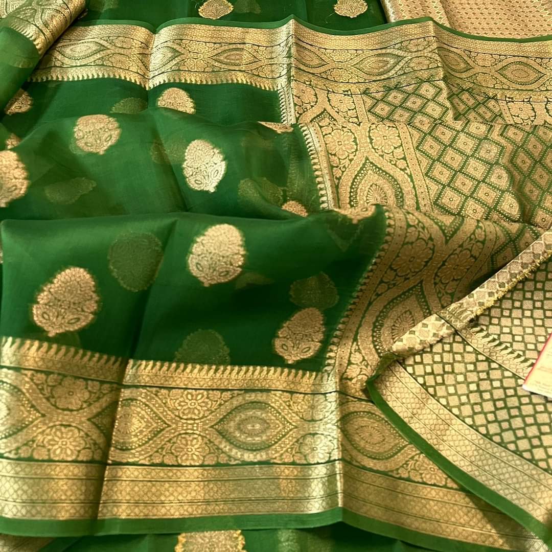 Banarasi Handloom Soft Kora Silk Saree