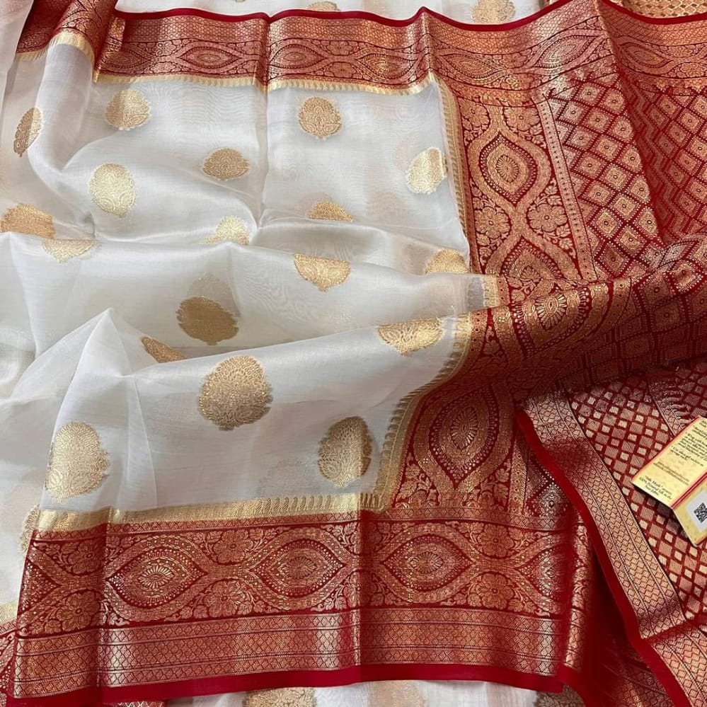 Banarasi Handloom Soft Kora Silk Saree