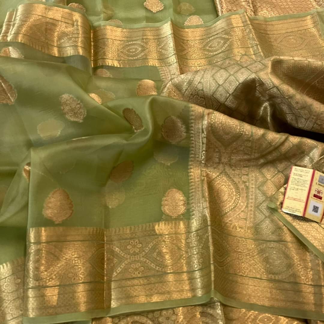 Banarasi Handloom Soft Kora Silk Saree
