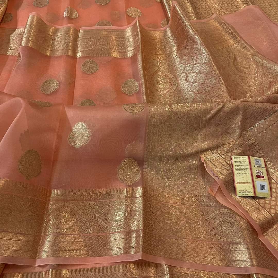 Banarasi Handloom Soft Kora Silk Saree