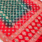 Banarasi Mirror Work Bandhej Soft Silk Saree