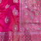 Banarasi Mirror Work Raw Mango Silk Saree