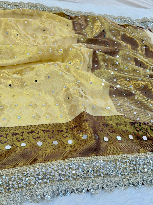 Banarasi Handloom Bridal Wear Soft Silk Saree