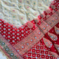 Banarasi Mirror Work Bandhej Soft Silk Saree
