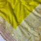 Banarasi Ghunghru and Mirror Work Kora Silk Saree