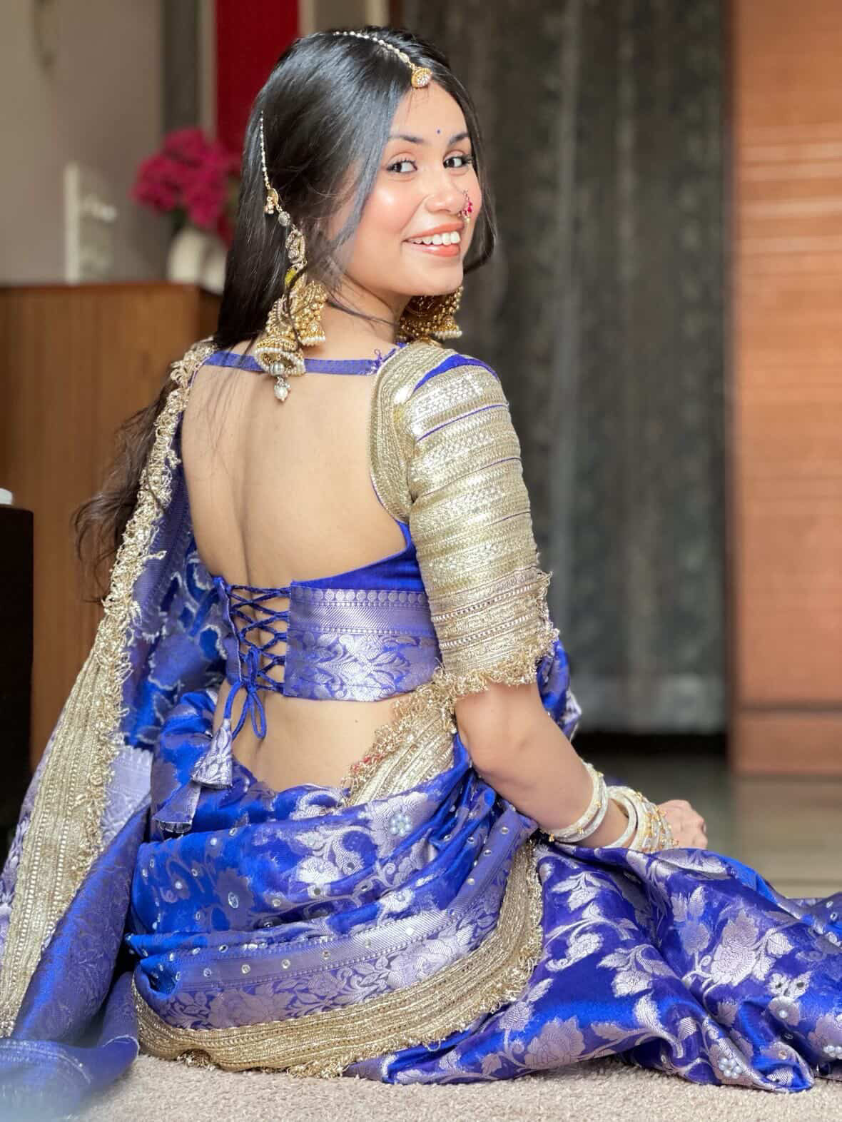 Banarasi Mirror Work Tissue Silk Saree