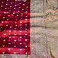 Banarasi handloom tissue silk mirror work saree