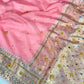 Banarasi Ghunghru and Mirror Work Kora Silk Saree