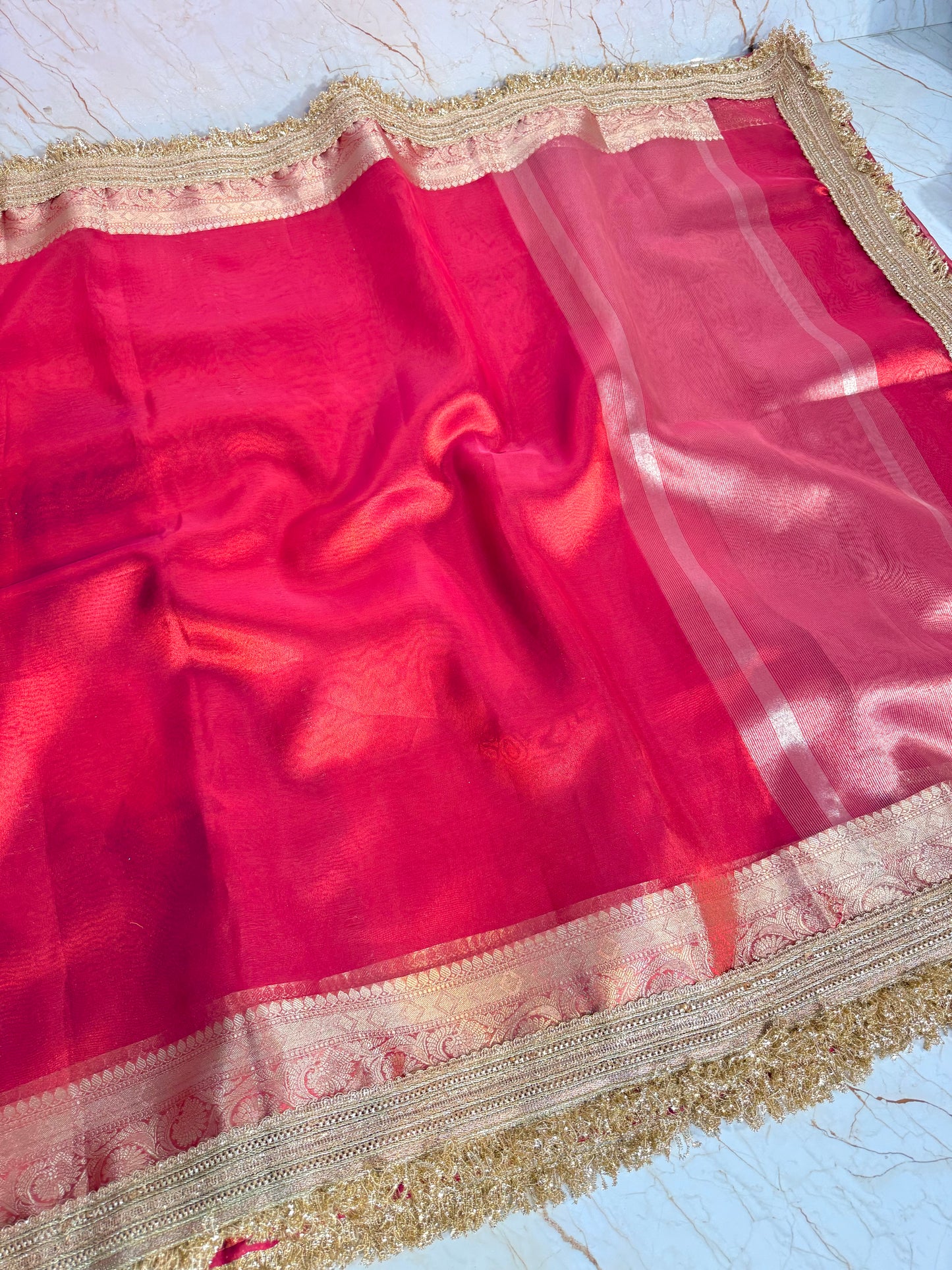 Banarasi Handloom Soft Tissue Silk Saree