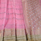 Banarasi Handloom Pearl Work Kora Silk Saree