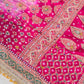 Banarasi Ghunghru and Mirror Work Bandhej Soft Silk Saree
