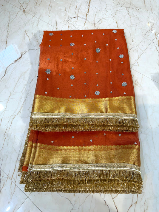 Banarasi Mirror Work Tissue Silk Saree