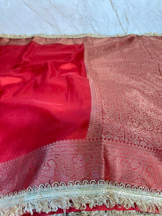 Banarasi Handloom Soft Tissue Silk Saree