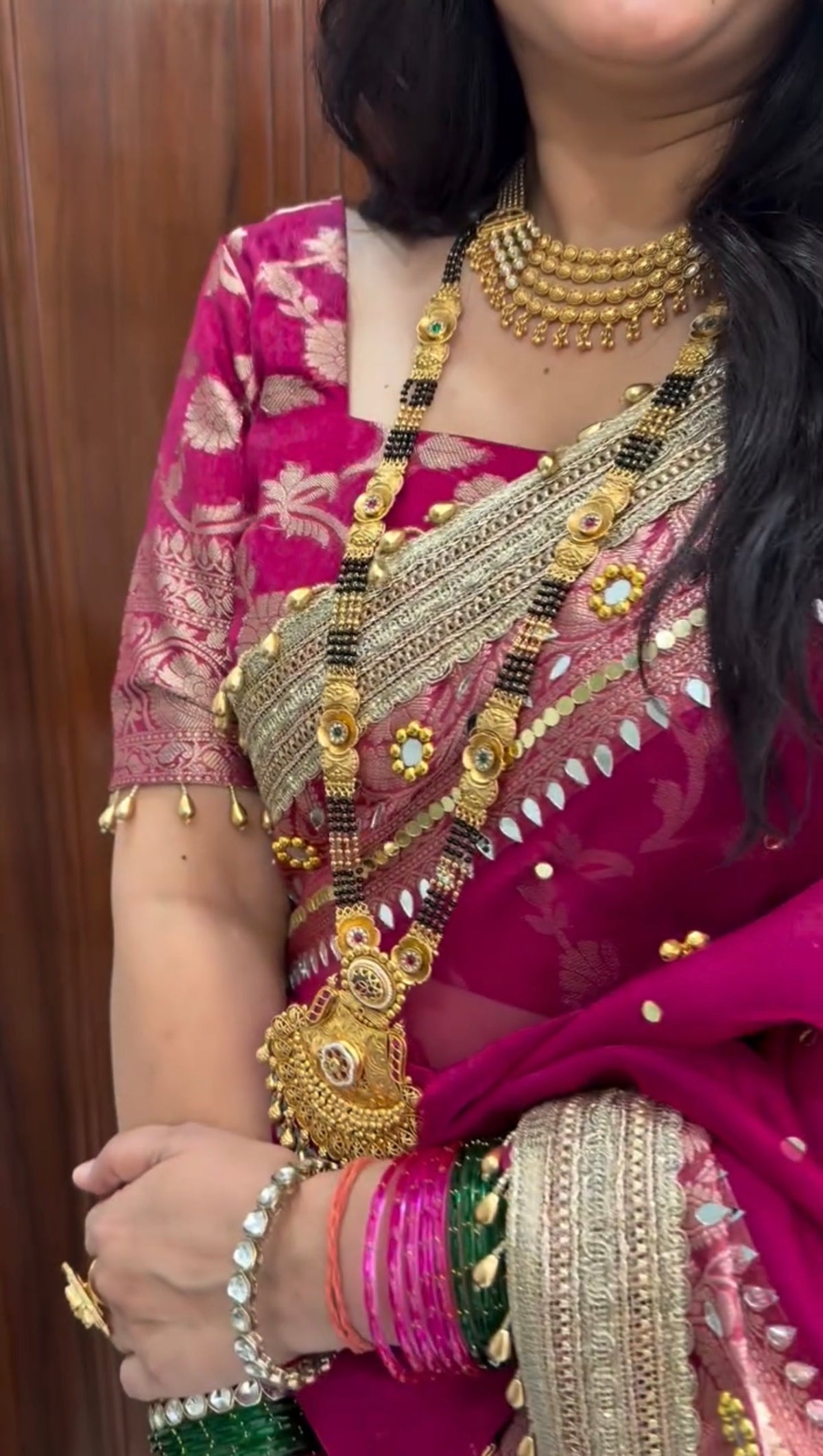 Banarasi Ghunghru and Mirror Work Tissue Silk Saree