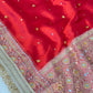 Banarasi Ghunghru and Mirror Work Tissue Silk Saree