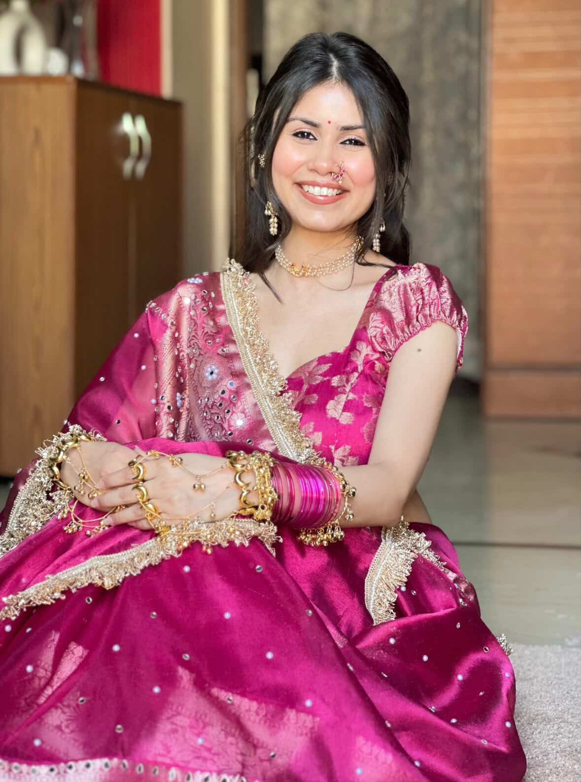 Banarasi Mirror Work Tissue Silk Saree