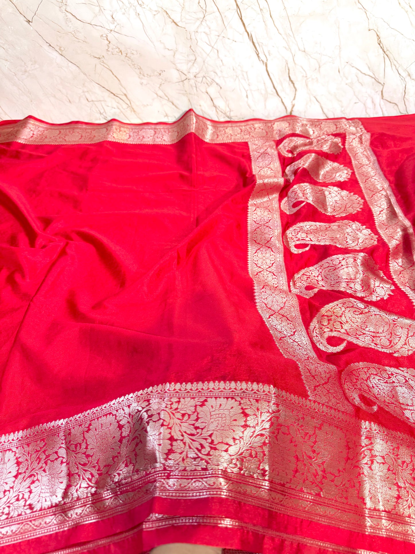 Banarasi Khaddi Semi Georgette Silk Saree
