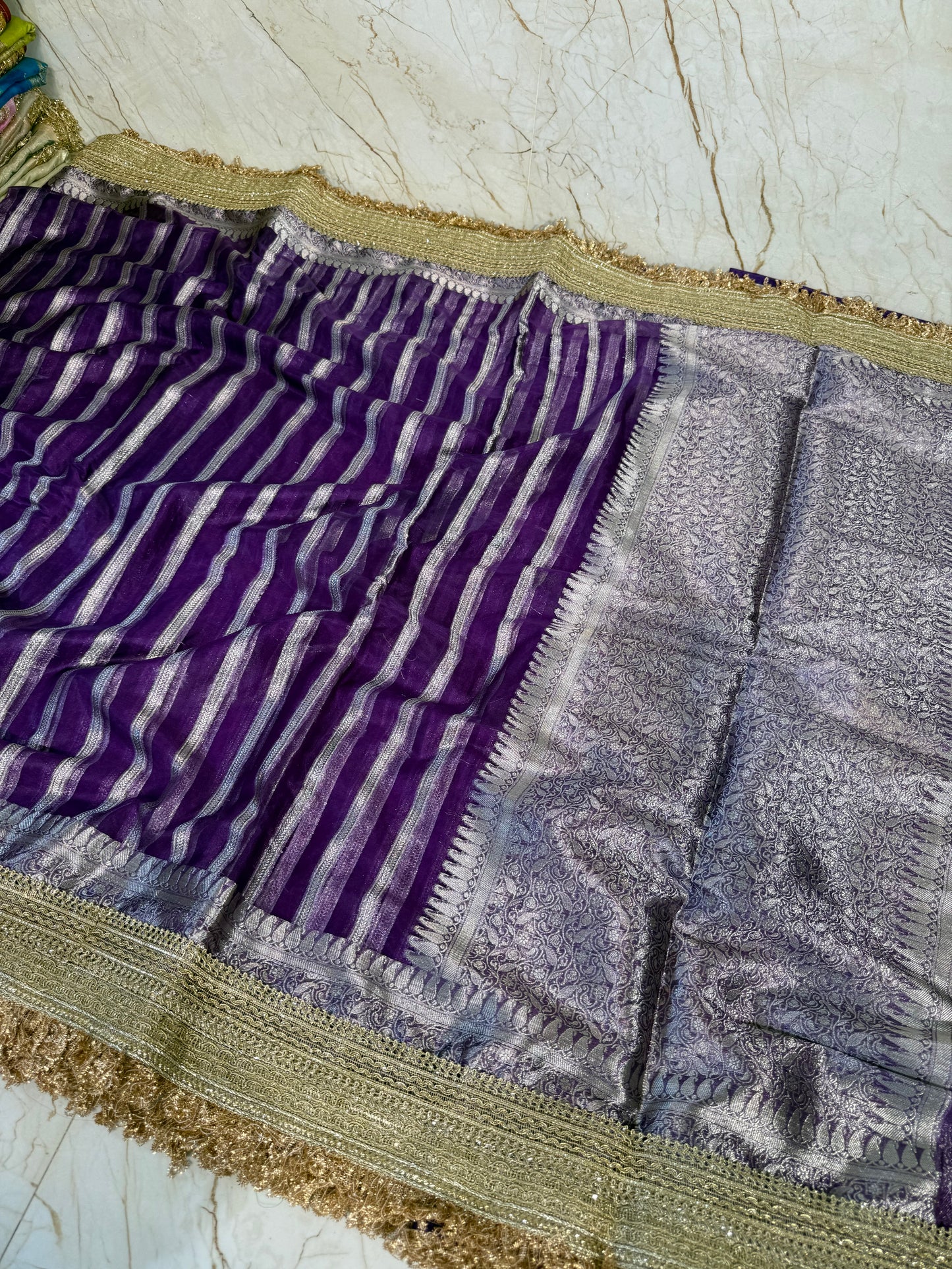 Banarasi Handloom Soft Kora Silk Saree