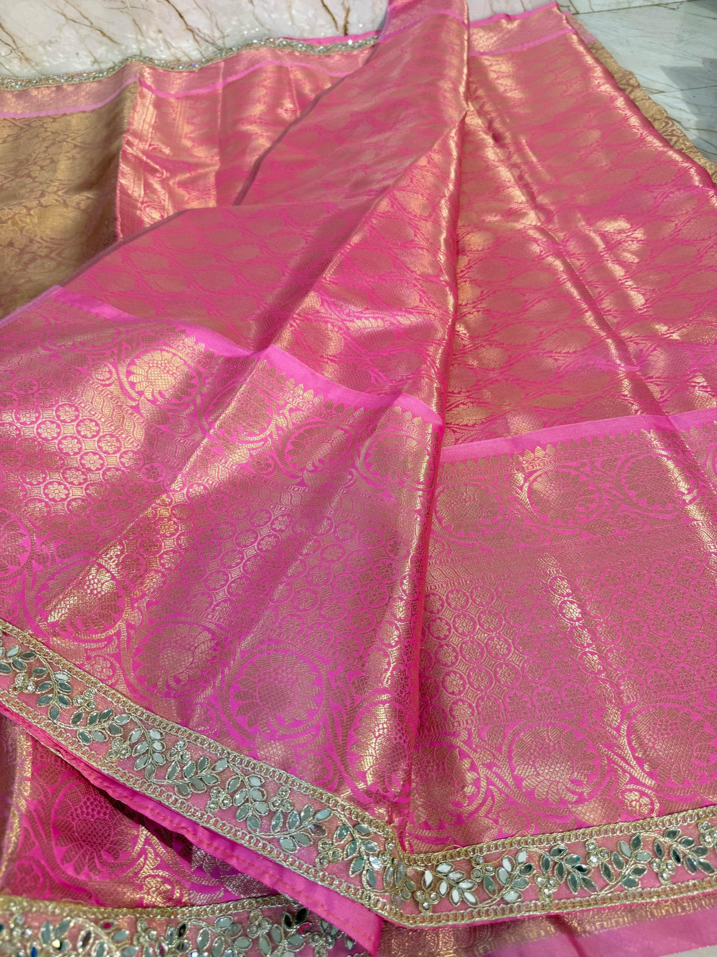 Banarasi Handloom Bridal Wear Soft Silk Saree