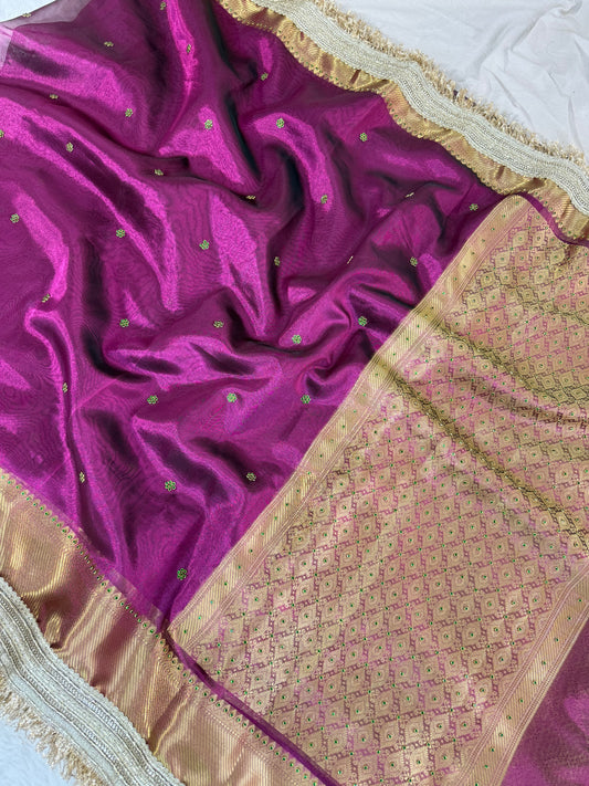 Banarasi Handloom Soft Tissue Silk Saree