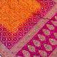 Banarasi Mirror Work Bandhej Soft Silk Saree