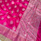Banarasi Mirror Work Raw Mango Silk Saree